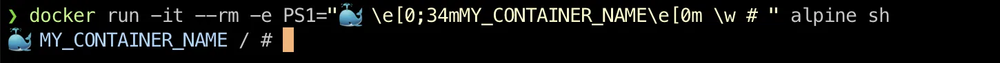 Pass PS1 environment variable with docker run